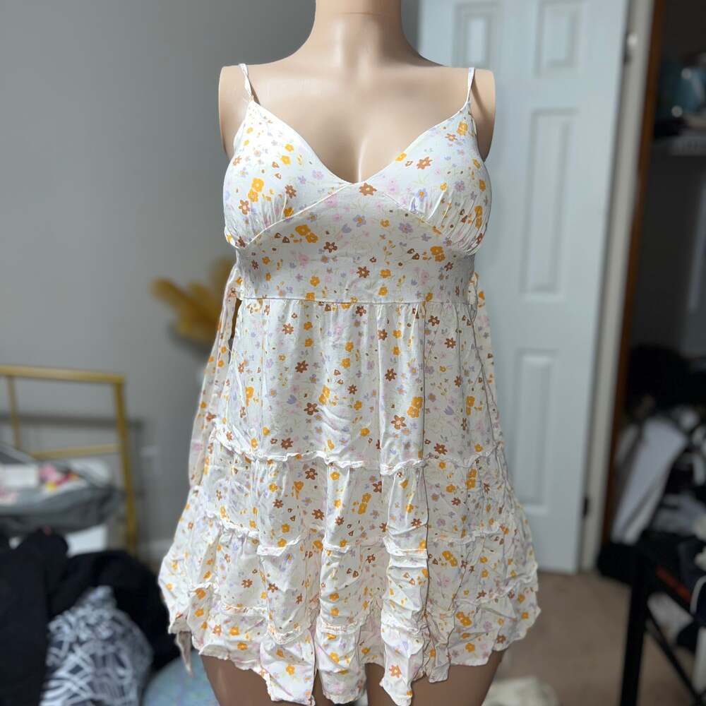 LA Hearts Yellow Floral Mini Dress
